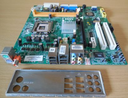 MSI MS-7301 Ver 1.0 Packard Bell Cuba Mainboard + Blende Sockel 775* m682