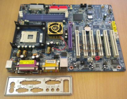 Gigabyte GA-8GE667 Pro Rev. 1.0 Mainboard + Blende P4 Titan 667 Sockel 478 *m68