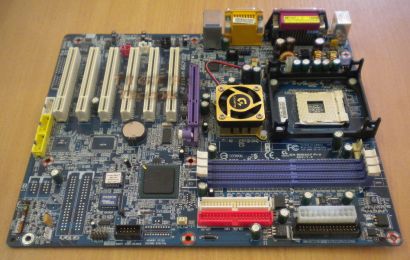 Gigabyte GA-8GE667 Pro Rev. 1.0 Mainboard + Blende P4 Titan 667 Sockel 478 *m68