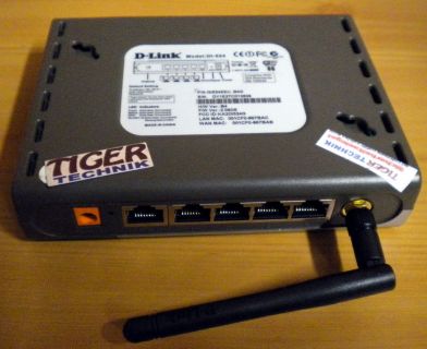 D-Link DI-524 802.11g 2.4GHz Wireless Router 54 MBit 4xLAN 1x WAN* nw457