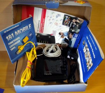 Fritz!Box Fon WLAN 7240 Router Schwarz ADSL ADSL2+ 4-ports VOIP USB* nw479