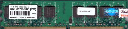 Transcend JM388Q643A-5 PC2-4200 1GB DDR2 533MHz CL4 Arbeitsspeicher RAM* r371