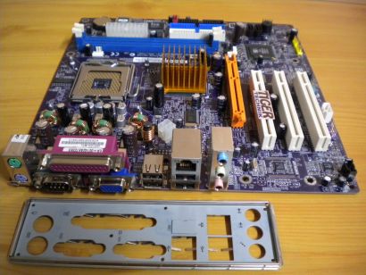 ECS Elitegroup 661GX-M7 Rev1.1 Mainboard +Blende Sockel 775 AGP 8x SATA DDR*m691