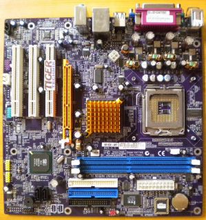 ECS Elitegroup 661GX-M7 Rev1.1 Mainboard +Blende Sockel 775 AGP 8x SATA DDR*m691