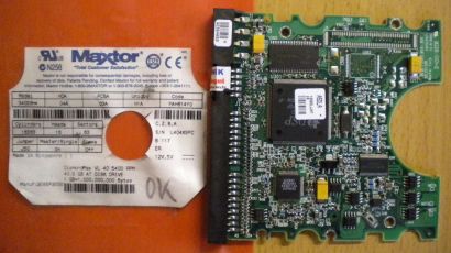 Maxtor 34098H4 YAH814Y0 IDE 40.9GB PCB Controller Elektronik Platine*fe59