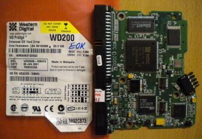 Western Digital WD200EB-00BHF0 IDE 20 GB PCB Controller Elektronik Platine* fe89