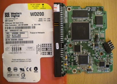 Western Digital WD200BB-00DEA0 IDE 20 GB PCB Controller Elektronik Platine*fe104