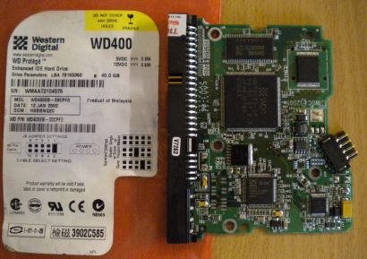 WD Caviar WD400EB-00CPF0 IDE 40GB PCB Controller Elektronik Platine* fe124
