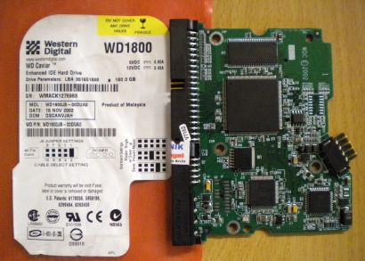 WD Caviar WD1800JB-00DUA0 IDE 180GB PCB Controller Elektronik Platine* fe125