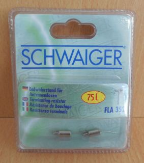 2x Schwaiger FLA 352 Endwiderstand für Antennendosen 75 Ohm* so529