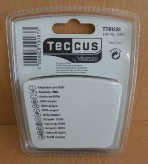 Teccus by Vivanco TTKI228 ISDN Adapter RJ45 Kupplung - RJ45 Kupplung* so535 Teccus by Vivanco TTKI228 ISDN Adapter RJ45 Kupplung - RJ45 Kupplung* so535
