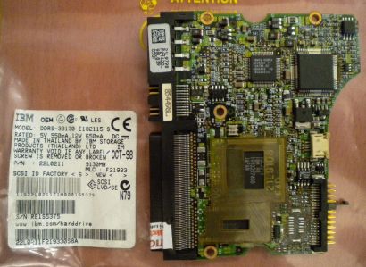 IBM DDRS-39130 E182115 S SCSI 9130MB PCB Controller Elektronik Platine* fe136