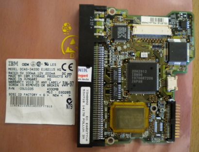 IBM DCAS-34330 E182115 HG SCSI 4330MB PCB Controller Elektronik Platine* fe141