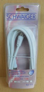 Schwaiger FLS 113 Receiveranschluss SAT Kabel weiß 3m F-Stecker F-Stecker* so541