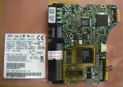 IBM DNES-318350 E182115 T SCSI 18GB PCB Controller Elektronik Platine* fe154