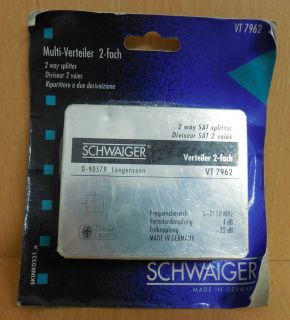 Schwaiger VT 7962 SAT Multi Verteiler 2-fach Splitter für 2 Stammleitungen*so566