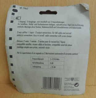 Schwaiger VT 7962 SAT Multi Verteiler 2-fach Splitter für 2 Stammleitungen*so566