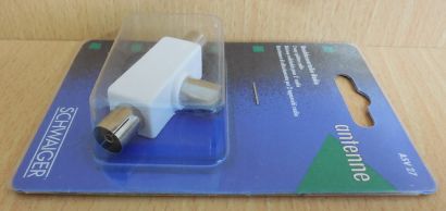 Schwaiger Radio 2-fach Anschluss Verteiler Koax-Stecker 2x Koax-Kupplung* so578