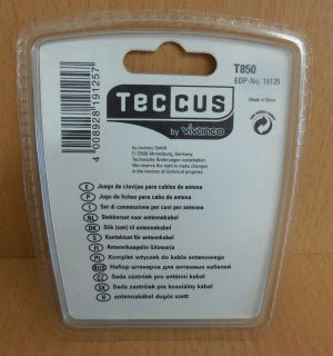 Teccus by Vivanco Steckerset für Antennenkabel Koax Stecker Koax Kupplung* so580