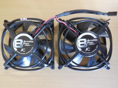 Arctic Cooling Arctic FAN 8 2x 80mm 2-pol Gehäuse Lüfter PC Computer* GL42