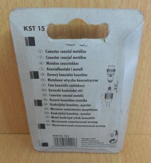 Schwaiger KST15 121 Koax-Stecker IEC Metall Koax Stecker Schraubanschluss* so593