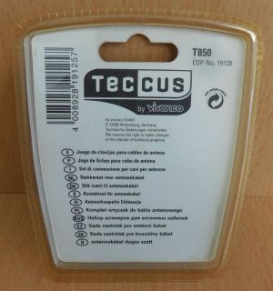 Teccus by Vivanco Steckerset für Antennenkabel Koax Stecker Koax Kupplung* so596