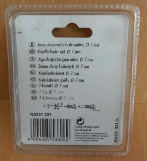 Schwaiger FLS321 F-Verbinder Set 1x F Verbinder 2x F Stecker 7mm HDTV* so599