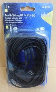 Schwaiger TAL6233 Telefon Kabel 10m Anschlussleitung TAE F - Western RJ11*so615