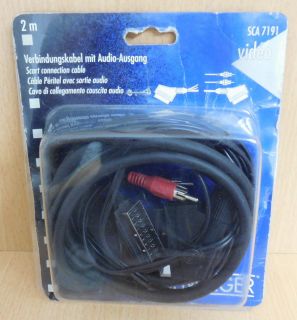 Schwaiger SCA7191 Scart Kabel 2m mit Audio Ausgang Scart Scart + 2x Cinch* so616