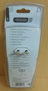 Vivanco Splitter TV Zwei Geräteverstärker SAT Verstärker 2x15dB DVB C T*so617