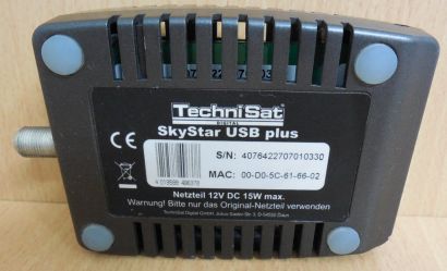 TechniSat Digital SkyStar USB Plus USB SAT TV Karte Techni Sat Sky Star* tk39