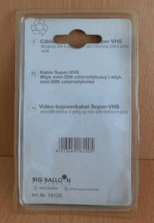 BigBalloon S VHS SVHS Kabel 1,5m 4-pol Mini DIN Stecker 4-pol Mini DIN St.*so630