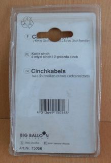 BigBalloon Cinch Verlängerung Kabel 1,5m Stereo 2x Stecker - 2x Kupplung* so632