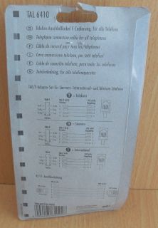 Schwaiger Telefon Kabel Modular 10m +Adapter Telekom Siemens International*so642