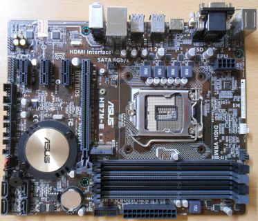 Asus H97M-E Rev 1.04 Mainboard +Blende Intel H97 M Sockel 1150 PCIe DDR3* m724