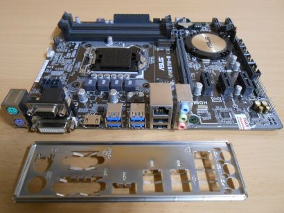 Asus H97M-E Rev 1.04 Mainboard +Blende Intel H97 M Sockel 1150 PCIe DDR3* m724