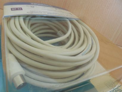 Schwaiger Antennen Empfänger Anschluss Kabel 10m Koax Stecker Winkelbuchse*so653