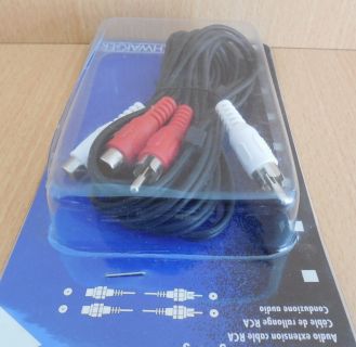 Schwaiger Audio Cinch Verlängerung 2,5m Stereo 2x Stecker 2x Kupplung* so664