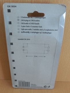 Schwaiger Audio Cinch Verlängerung 2,5m Stereo 2x Stecker 2x Kupplung* so664