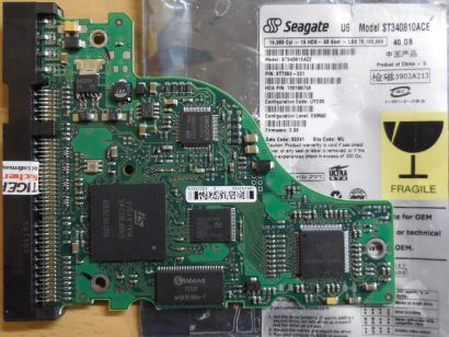 Seagate U6 ST340810ACE IDE 40GB PCB Controller Elektronik Platine* fe180