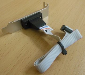 Seriell Slotblech 9-pol RS-232 COM Serial Flachband Low Profile Blende* pz342