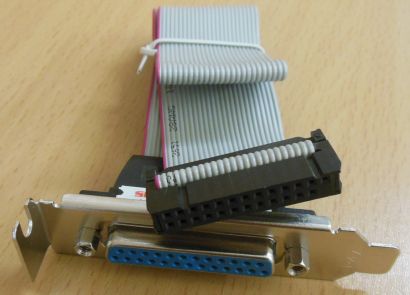 Parallel LPT Slotblech Drucker Port 25-pol Flachband Low Profile Blende* pz343