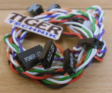 Standard Power und Reset Schalter + Halterungen mit Power und HDD LEDs* pz365