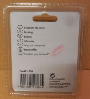Schwaiger FLV491 4er Set Bananenstecker 4 Stück 2x rot 2x schwarz* so688