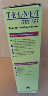 Telnet ATA 121 Analog Telefon Adapter für VoIP Telefonie NEU OVP* so705
