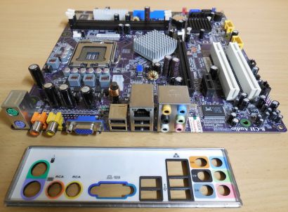 Packard Bell Rio 3 ECS RC415ST-PM Rev 1.0 Mainboard +Blende Sockel 775* m785