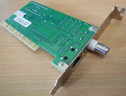 Realtek RTL8029AS RJ45 & BNC 10BASE2 10BASE-T Ethernet PCI Netzwerkkarte* nw77