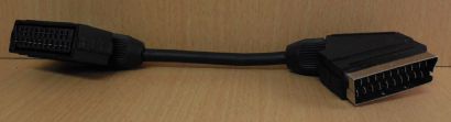 Scart Adapter Kabel ca. 0,2m schwarz Stecker Buchse* So758