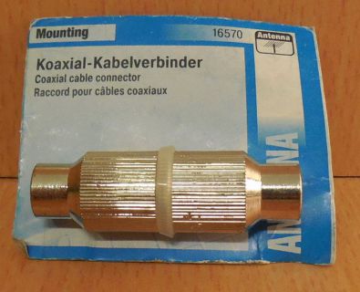 Skymaster Antenne 16570 Koaxial Kabelverbinder metall Antenna Koax* so761