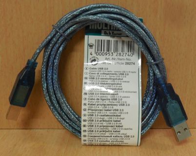 Skymaster 28274 USB 2.0 Kabel Blau 2m Typ A Stecker Typ B Stecker* so770